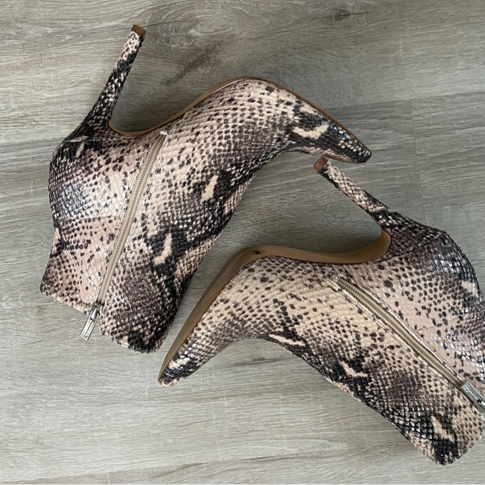 Jessica Simpson Snake Print Heeled Boots size 9